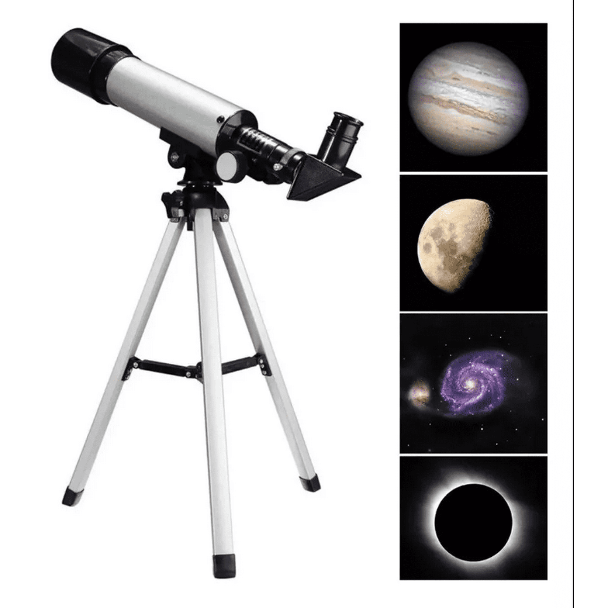 Todostore - Telescopio Astronómico F36050 Monocular Zoom Profesional Color Plateado