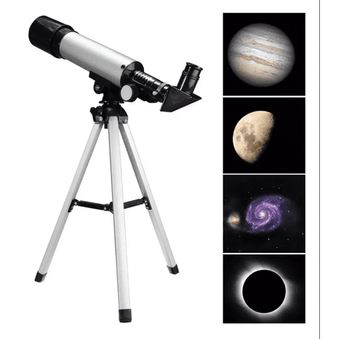 Tecnocasa - Telescopio Astronomico F36050 Monocular Zoom Profesional Color Plateado