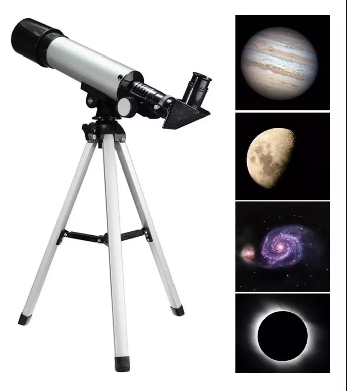 Tecnocasa - Telescopio Astronomico F36050 Monocular Zoom Profesional Color Plateado