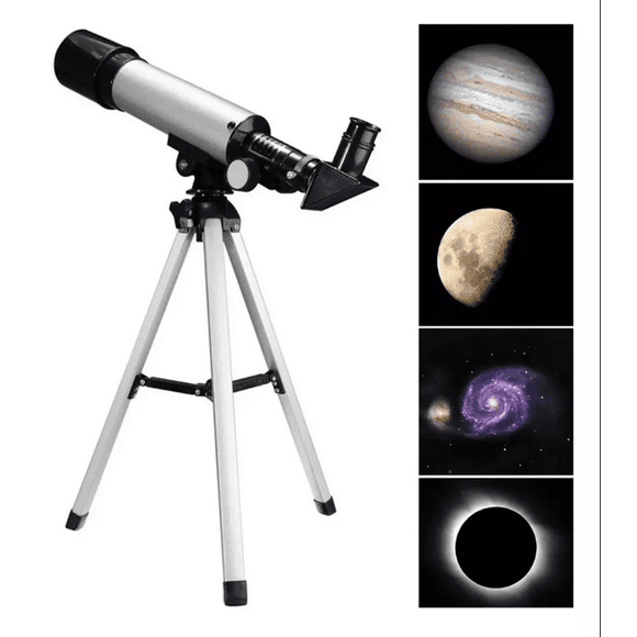 Telescopio Astronomico F36050 Monocular Zoom Profesional Color Plateado