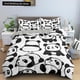 thumbnail image 1 of Cartoon Lovely Panda Bedding Set White Bed Linen 3D Print Gift for Kids Girls 2/3pcs Twin Single Queen King Size Duvet Cover Set, 1 of 5