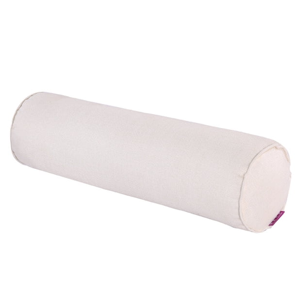 XmhyTop Fundas de almohada cilíndricas de lino, 16 x 6 pulgadas, con cierre oculto, para decoración hogareña y soporte cervical, cojín cilíndrico, Beige