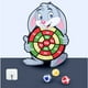 thumbnail image 4 of Children Cartoon Animal Dart Board Sticky Ball, Rabbit Family Interactive Educational Toy Christmas Gift, 4 of 4