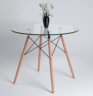 Cori Cori - Mesa Eames Vidrio Redonda 80Cm