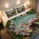 thumbnail image 1 of Mrs. GREEN APPLE Wonderland Printed Duvet Cover Set Includes 1 Duvet Cover and 2 Pillowcases Machine Washable, 1 of 1