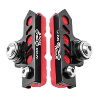 Magideal - 2X Pastillas De Duraderas, Llantas De Fibra De De Montaña De Carretera, Antideslizantes, Sin Ruido, Bloques De De , Zap , Negro Rojo