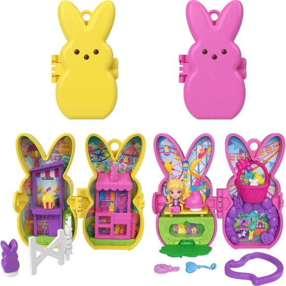 Polly Pocket Juguete Micro Muñeca con 2 Sets de Juego y 7 Accesorios