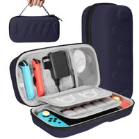 Genérico - Funda De Transporte Rígida Y Duradera Compatible Con Nintendo Switch Oled, Mandos Joycons Y Adaptador De Ca - Bolsa Protectora De Viaje Y Almacenamiento-Azul Marino