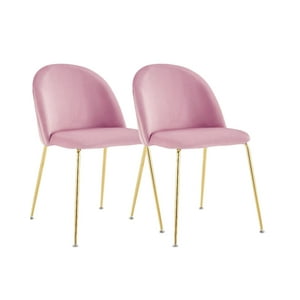 Habita2 Chile - Pack 2 Sillas Sitiales Nordic Felpa Gold - Rosado
