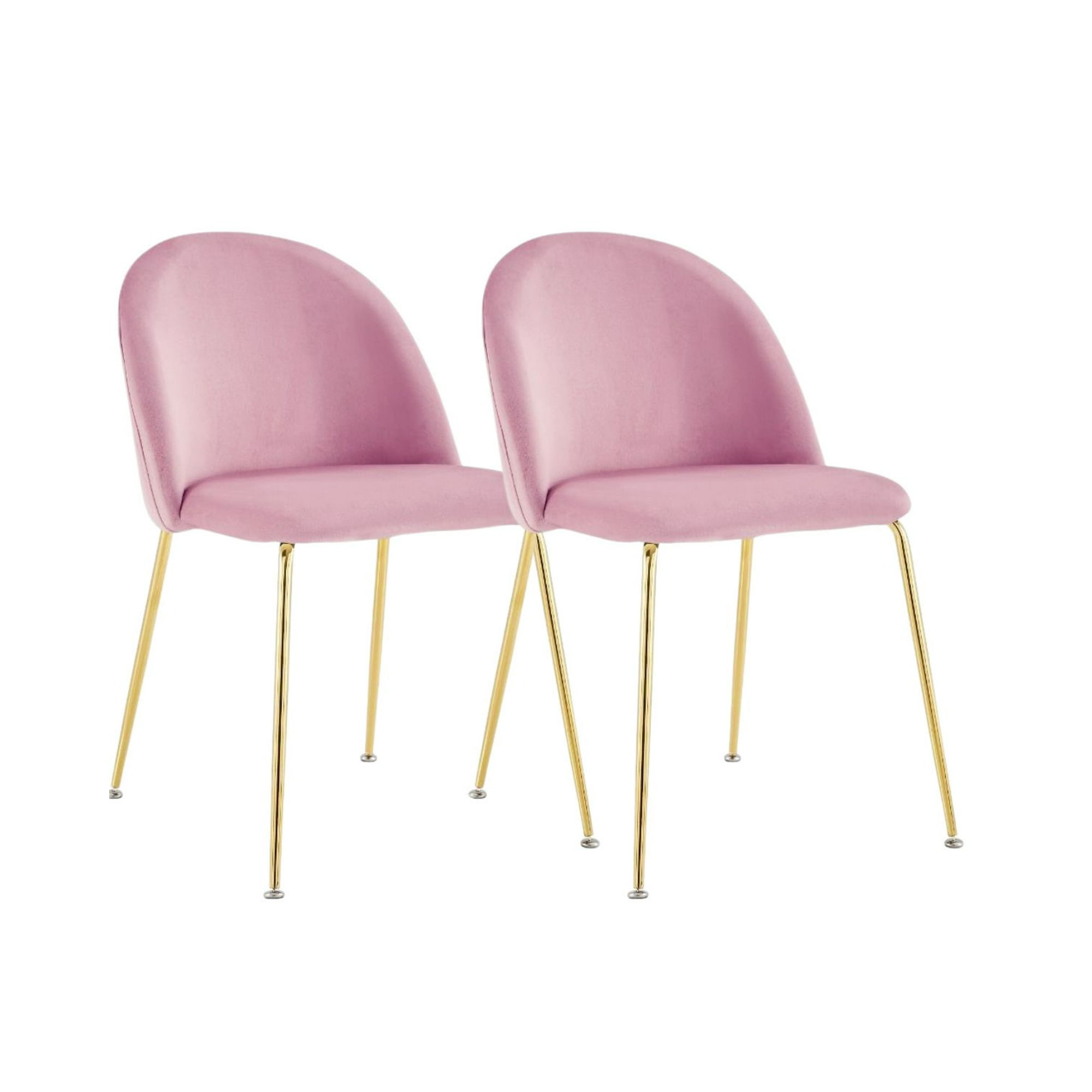 Habita2 Chile - Pack 2 Sillas Sitiales Nordic Felpa Gold - Rosado