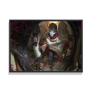 Creango - Cuadro Poster Enmarcado League Of Legends Jhin Decorativo