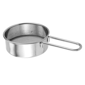Magideal - Tamiz De Harina Para El Hogar Multiusos Con Asas, Mini Colador De Harina De Malla Fina, Colador De Té De Acero Inoxidable Para Harina De Jugo