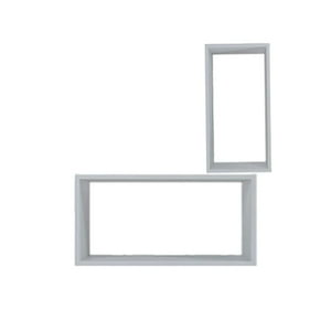 Vgo - Estante Flotante De Madera Blanco 40X27X12Cm