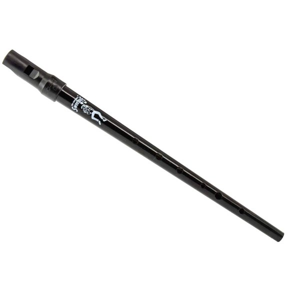 Tin Whistle Clarke SSBKD Key D con boquilla de plástico, color negro