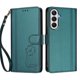 thumbnail image 3 of Funda Cartera Trébol para Samsung Galaxy A05s con Ranuras Tarjetas y Carga Inalámbrica Verde oscuro, 3 of 6
