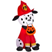 Perro Bombero Inflable Gemmy Airblown De 107 Cm De Altura Con Luz