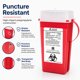 thumbnail image 3 of Contenedor de objetos punzantes Dealmed de 1,9 L con tapa abatible rojo, 3 of 5