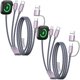 thumbnail image 1 of Cable de Carga Xiwachrege 3 en 2 Rápido 1.25 m Paquete de 2, 1 of 7
