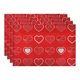 thumbnail image 1 of Juego de 6 Manteles Individuales Corazones de Amor, Felices Placemats de Mesa de Comedor del Día de San Valentín, Decoración de Corazón para Aniversario de Boda y Vacaciones 17.7*11.8 pulgadas, 1 of 6