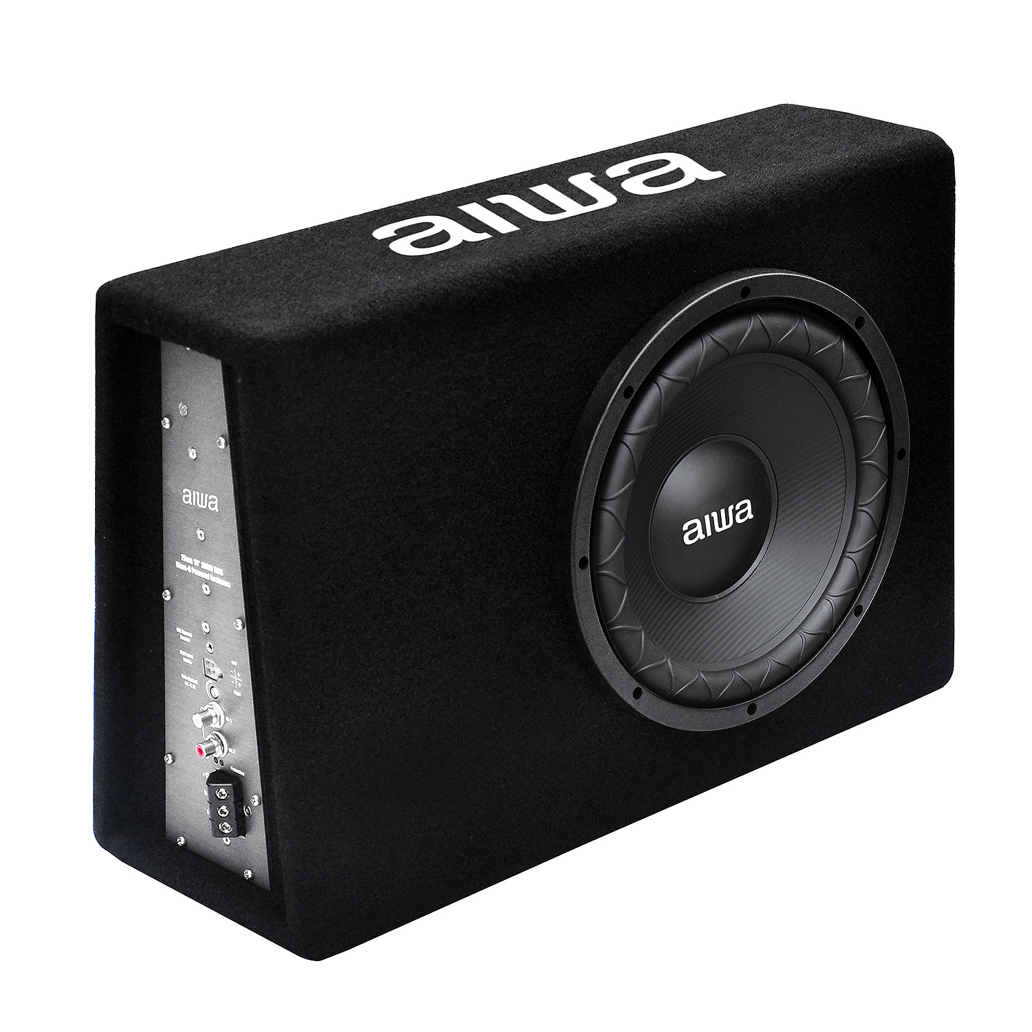 Subwoofer Auto 120W Aiwa Amplificado 10'' Slim Aw-101Bx Negro