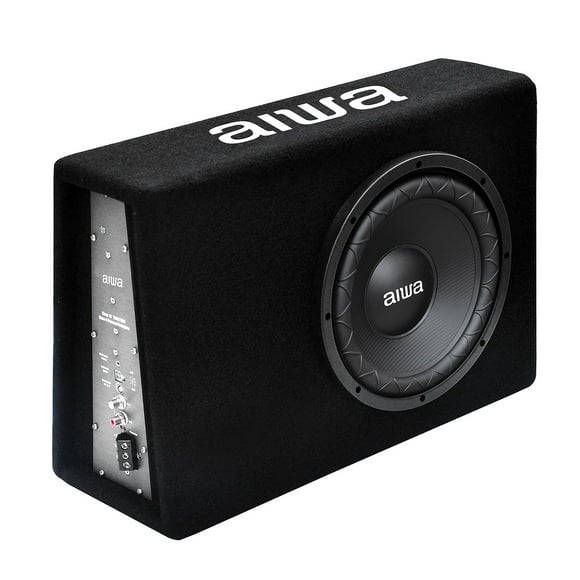 Subwoofer Auto 120w Aiwa Amplificado 10'' Slim Aw-101bx Negro