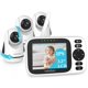 thumbnail image 1 of Monitor para bebé HelloBaby de 3.2" con 3 cámaras, sin WiFi y visión nocturna, 1 of 9