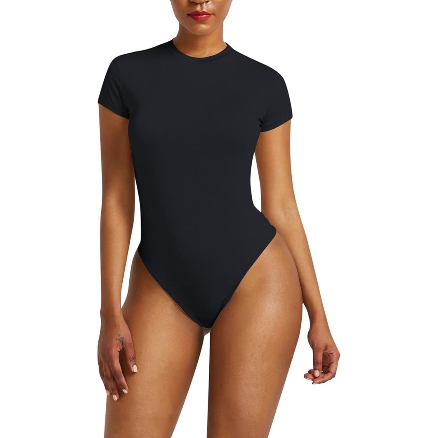 Likeshop - Body Bambú Mujer Ajustable Manga Corta Elasticado Colores 711