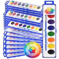 Set De Pinturas De Acuarela Shuttle Art, Paquete De 24, 8 Colores Con Pinceles