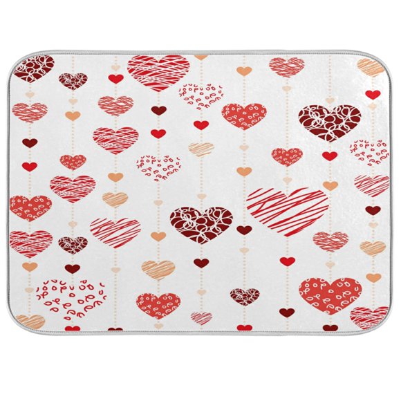 Alfombrilla absorbente para secar platos Nander Colorful Heart, 45,7 x 60,9 cm