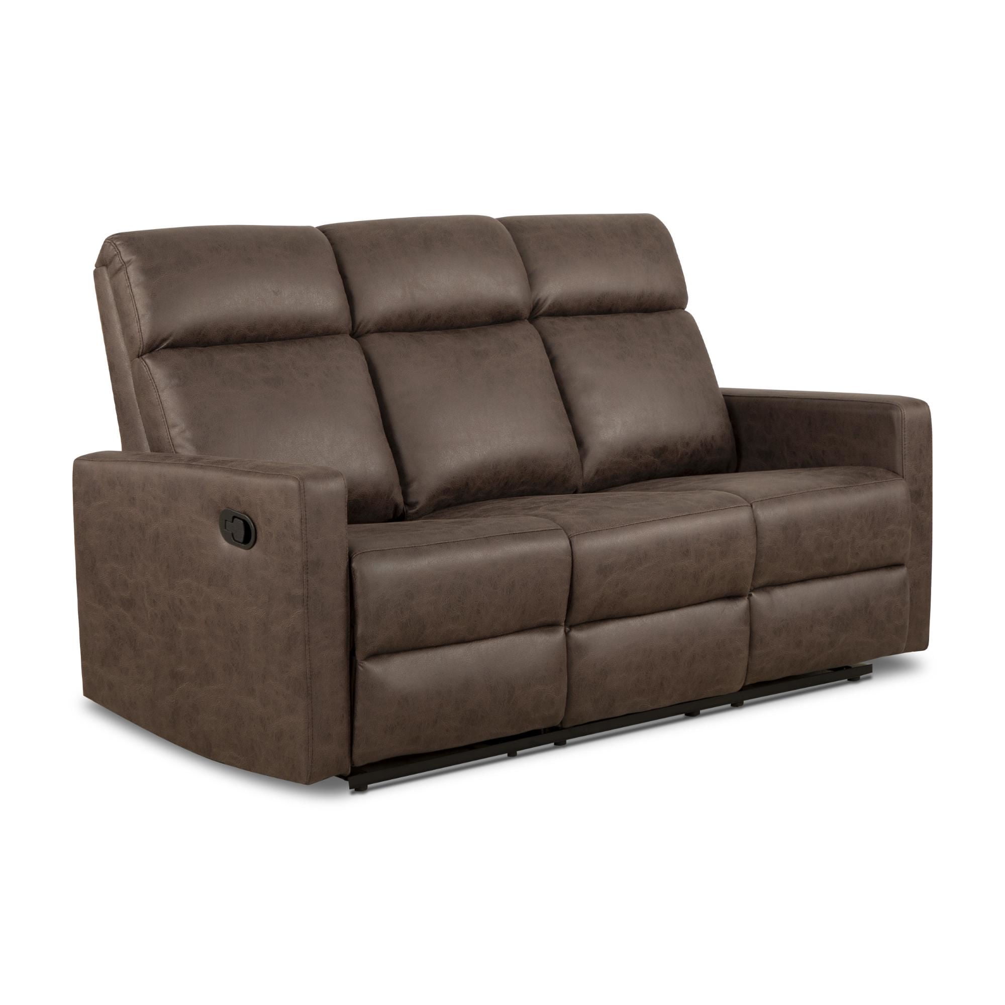 Cic - Sofá Reclinable Asturias 3 Cuerpos Café