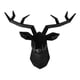 thumbnail image 4 of Cabeza de Ciervo Decoración Colgante Estatua Artística Escultura de Animal Adorno Geométrico Fabricado en Resina Duradera Adecuado para Dormitorio Sal Negro, 4 of 5