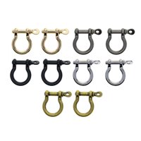 Bothyi - 10 Piezas De Hebillas De Herradura De Aro De Metal Con Grillete De Arco Para Mochilas De Cuero Diy