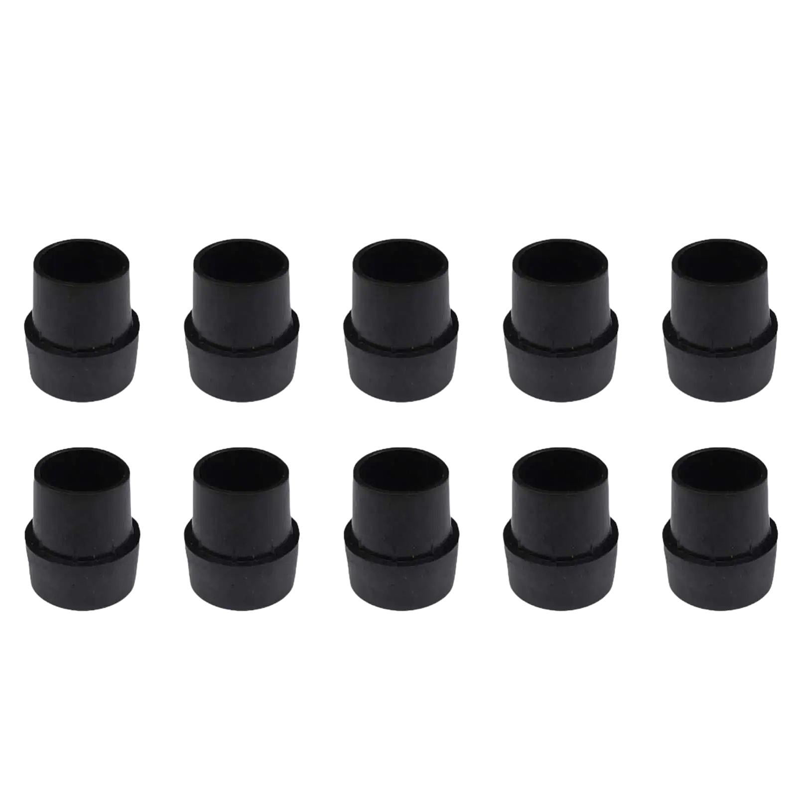 Ioensy - Almohadillas Para Patas De Trampolín Antideslizantes De Goma Negra Silenciosa, Fácil Instalación, Repuesto De 10 Piezas