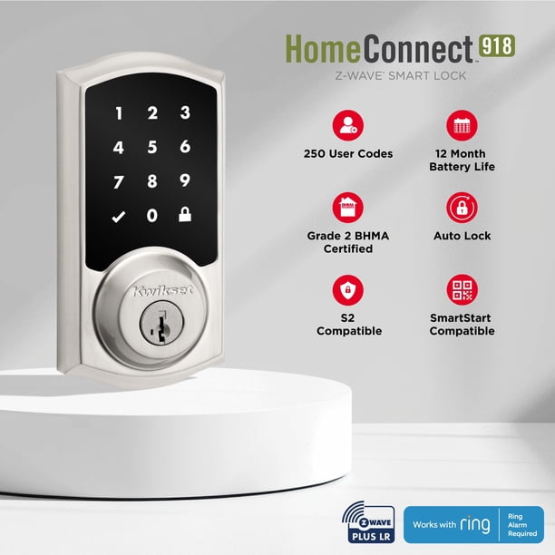 Smart Lock Kwikset HomeConnect 918 Z-Wave con pantalla táctil | Lider