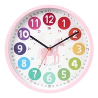 Bothyi - Reloj De Pared De 10 ""Contando La Hora, Reloj De Enseñanza Para Sala De Juegos, Niños, Caballos