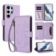 thumbnail image 1 of Funda Cartera Mariposa para [Samsung Galaxy S25 Ultra] con Soporte y Cremallera Morado claro, 1 of 6