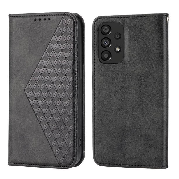 Funda Flip FOXDOCK para Samsung Galaxy A23 4G/5G , Estilo Billetera con Diseño Rombo, Correa de Mano y Soporte, Uso Diario