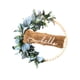 thumbnail image 1 of Corona De Flores Con Cuentas De Madera, Artesanía Floral Para Primavera Y Verano En La Sala De Estar., 1 of 5