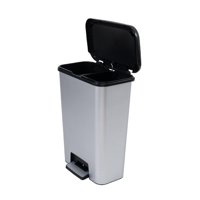 Keter - Basurero Reciclaje Compatta Duo 50L Steel Plateado