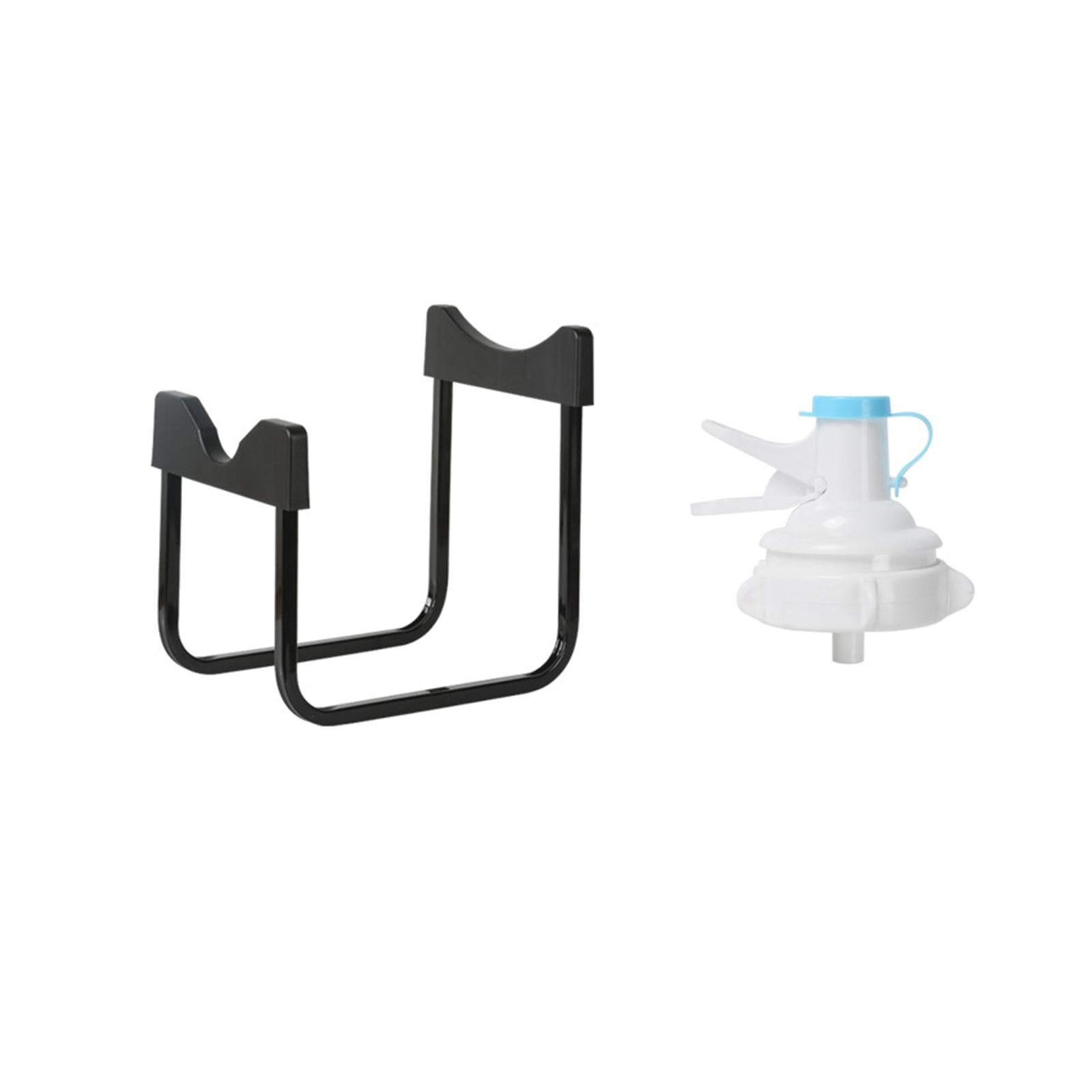 Bothyi - Soporte Para Botella De Agua Para Dispensar Despensa, Soporte Para Jarra De Agua De Escritorio Para El Hogar, H 22,5 Cm, 28 Cm, Negro Con Pico