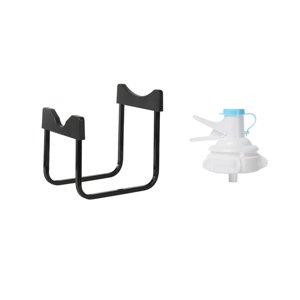 Bothyi - Soporte Para Botella De Agua Para Dispensar Despensa, Soporte Para Jarra De Agua De Escritorio Para El Hogar, H 22,5 Cm, 28 Cm, Negro Con Pico