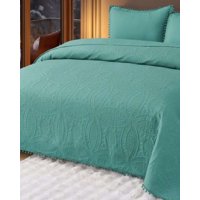 Imac Hogar - Cubrecama Quilt Primavera Verano Con Pompones King-Superking