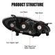 thumbnail image 4 of Par de faros TopAutoGear para Toyota Corolla 2003‑2008, lente clara y carcasa cromada, 4 of 7