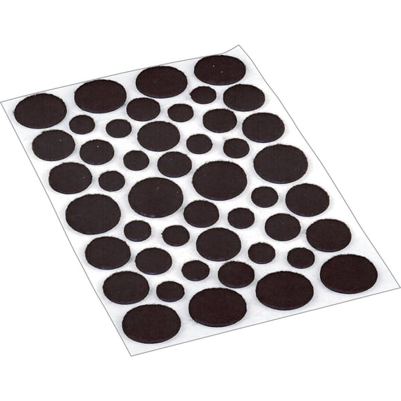 Protectores de fieltro autoadhesivos Shepherd 9425 marrones, paquete de 46