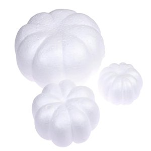 Magideal - 3 Piezas De Calabazas De Espuma Blanca Diy Decoración Artística Artesanía Otoño Calabazas De Poliestireno Calabazas Artificiales Niños Para Halloween