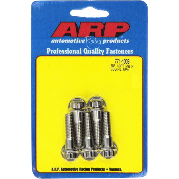 Pernos ARP 771-1003 M8 x 1.25 x 30 mm de acero inoxidable, paquete de 5