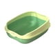thumbnail image 4 of Caja De Arena Para Gatos Resistente A Las Manchas, Grande, Semicerrada, Con Parte Superior Abierta, Color Amarillo Y Verde, 4 of 5