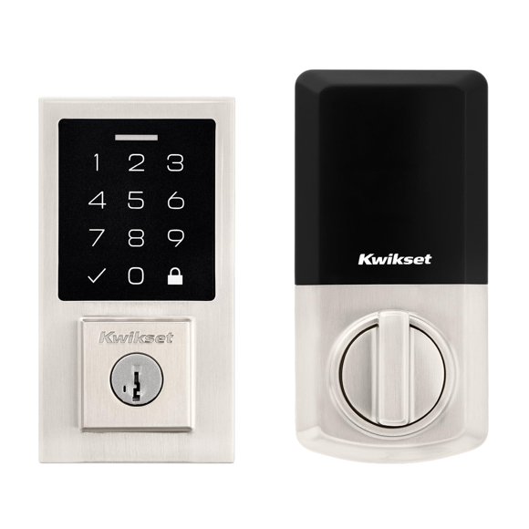 Cerradura de puerta Kwikset SmartCode 270, entrada sin llave, níquel satinado