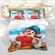 thumbnail image 5 of Un cuento americano Conjunto de sábanas temático, trío de piezas, cómodo y amigable con la piel, diseño único, regalo de decoración para el hogar para familiares, amigos y fans,173cm *218cm, 5 of 6