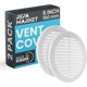 thumbnail image 1 of Cubierta redonda para rejilla de ventilación Repa Market de 10 cm, blanca, paquete de 2, 1 of 7